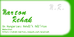 marton rehak business card